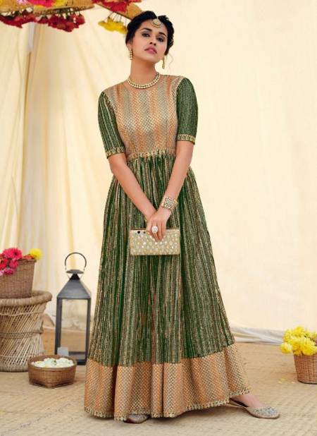 Green Colour Prime Rose 6 New Exclusive Wear Heavy Georgette Anarkali Designer Fancy Salwar Suit Collection 1424